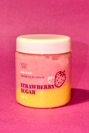 Body scrub strawberry sugar